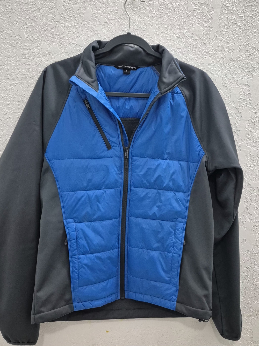 Port Authority Men’s Royal Blue and Charcoal Performance Quilted Jacket